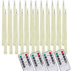 Pack of 12/24Pc LED Flameless Flickering Taper Candles with Remote Battery Operated Tea Lights Home Wedding Decor Candlesticks