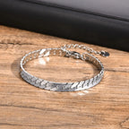 6mm Flat Cuban Chain Bracelets for Men,Trendy Stainless Steel Chain Links Wristband,Classic Punk Jewelry Gifts
