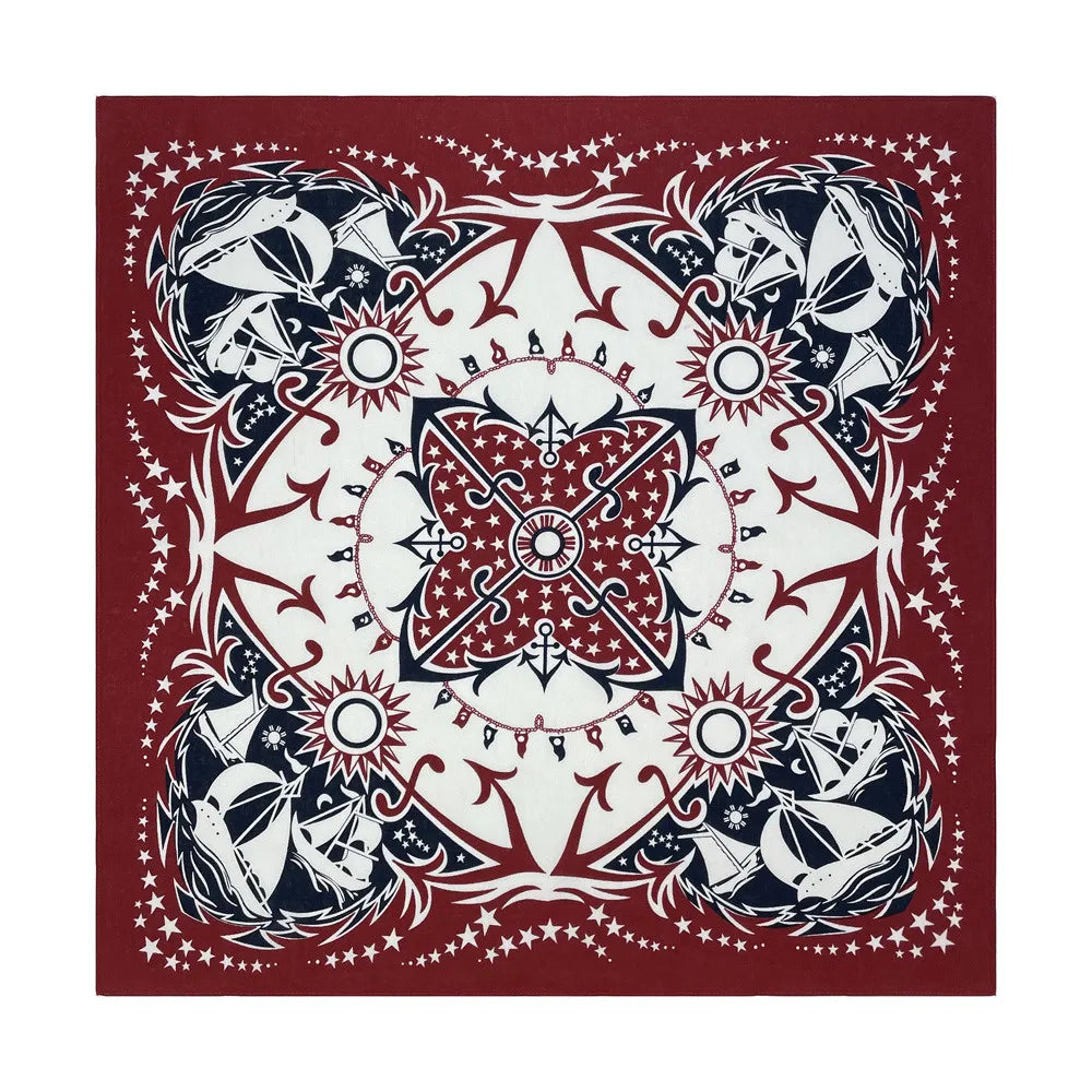 Navy Blue Cashew Hip Hop Cotton Square Bandana Scarf Riding Headband Paisley Gifts For Men Unisex