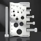 304 Stainless Steel Screw Measuring Gauge Set - Precision Thread Pitch & Bolt Size Caliper Tool | M12 Diameter Ruler | Ideal Fat