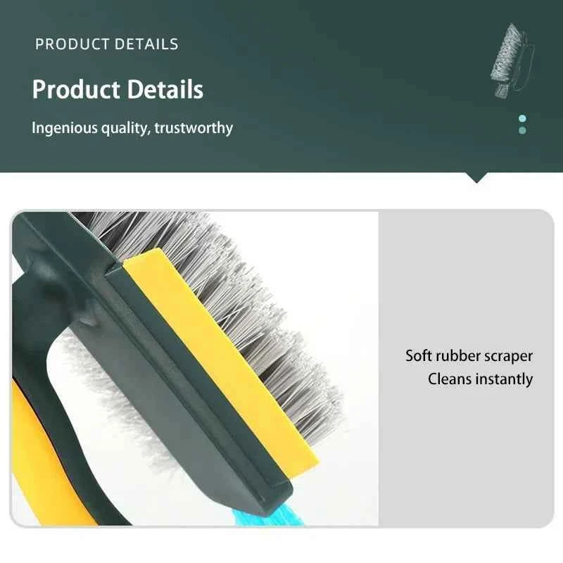 4 in 1 Squeegee Brush For Gap Groove Cleaning Tool Glass Scraper Kitchen Bathroom Floor Tire Cleaner Brushes Home Cleaning Brush