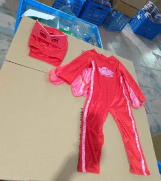 Kids Blue Anime Hero Costume – Pajama Suit with Mask