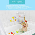 Baby Shower Bath Toys White Baby Kids Toy Storage Mesh with Strong Suction Cups Toy Bag Net Bathroom Organizer for Kids Toddlers