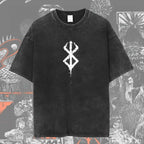 New Arrival Mens Clothes Tee Shirt Homme Graphic T-Shirts Men Tshirt for Men Ropa Hombre Washed Anime Berserk Baggy Camisetas