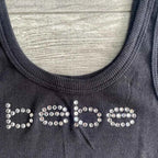 Vintage Sleeveless Tank Top Letters Summer Print Personality Crop top Sleeveless Slim Streetwear Punk Y2K Baby Tee Short Sleeve