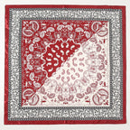 Satin Square Scarf Women Muslim Hijab Elegant 2025 Print Silk Neckerchief Shawl Wraps Headband Handle Hair Accessories Bandana