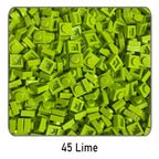 100Pcs DIY Bricks Parts 3024 1x1 Plate Educational Tech Construction Assmble Compatible Block Parts Toys for Child Kids
