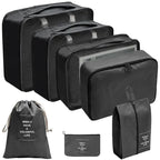 7/8/9/10-Pcs Travel Organizer Packing Cubes Set – Portable Luggage Storage Bags for Clothes, Shoes & Accessories