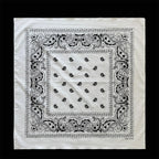 70CM Oversized Hip Hop Amoeba Cashew Cotton Square Bandana Scarf Headband Black Paisley Gifts For Men/Boys/Girls