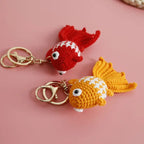 Funny Shrimp Crochet Keychain Cute Ocean Bag Charm
