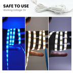 5V 2835 LED Strip Light 2835 60Leds/m Flexible Fita Led Tape With Switch White Warm Blue Waterproof LED Lights for Room Decor