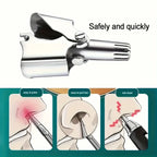 LISI Washable Portable Manual Nose Hair Trimmer for Men & Women Waterproof Stainless Steel Ear Hair Trimmer with Cleaning Brush