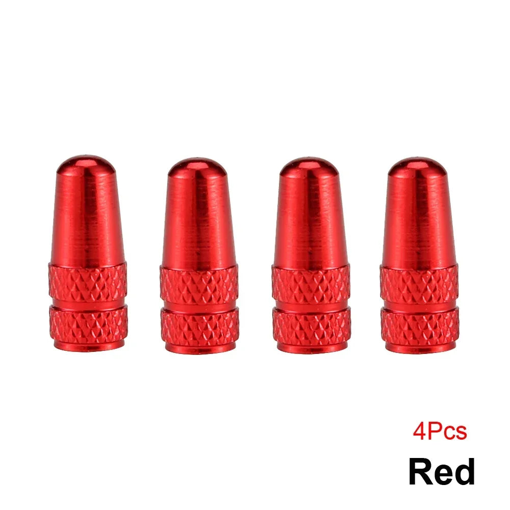 4PCS Aluminum Alloy Presta Valve Caps For Road MTB Track Racing Bike Tires French Valve Wheel Tube Covers