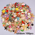 30/60/100pcs Random Mix Enamel/Drip Oil Charms For Jewelry Making Bulk Trinkets Charm Flower Heart Animal Bag Charm DIY Pendant