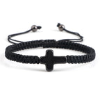 Hand Woven Jesus Cross Bracelet For Men Women Red Black Thread Braided Lucky Bracelet Fashion Couple Bracelet Friendship Jewelry