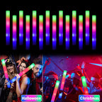 120-30PCS LED Foam Glow Sticks Glow Party Supply with 3 Modes Glow Stick for Wedding for Birthday Concert Halloween Christmas