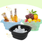 Foldable Face Ice Bath Bowl for Women Girls Facials Skin Cares Tool Silicone Cold Therapy Washbasin Portable Face Dipping Bowl