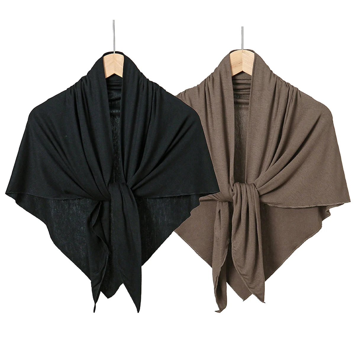Solid Color Cotton Triangle Scarf Muslim Hijab Shawls Woman Soft Wraps Lady Fashion Causal Turban Islamic Jersey Headband