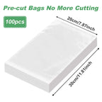 100pcs/lot Kitchen Vacuum Bags for Food Vacuum Sealer Packing Machine Food Storage Bag BPA-Free Kitchen Accessories