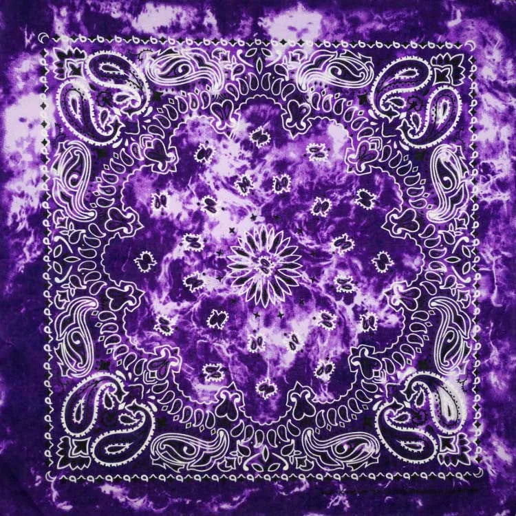 New Fashion Hip Hop 100% Cotton Bandana Square Scarf Gradient Color Paisley Headband Printed For Women/Men/Boys/Girls