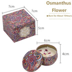 1/4PCS Vintage Scented Candles Soy Wax Candle Jars Flower Fragrance Scent Candle Wedding Ceremony Birthday Gifts Home Decoration