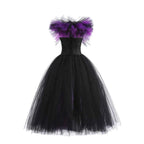 Girls Maleficent Costume Dress – Luxury Villain Tulle Gown
