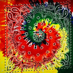 New Fashion Hip Hop 100% Cotton Bandana Square Scarf Gradient Color Paisley Headband Printed For Women/Men/Boys/Girls