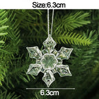 5pcs Christmas Home Decorations Crystal Acrylic Ornaments Snowflake Elk Xmas Tree Hanging Pendants Navidad 2026 New Year Gift