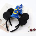 2026 Mickey Mouse Plush Magic House Disney Headwear Cosplay Decoration Christmas Party Cloth Hair Band Adult Kids Halloween Part