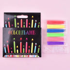 Multicoloured Colourful Flame Candles, 5/12 Pack, Suitable for Birthday Cakes, Birthday Party and Wedding Decorations