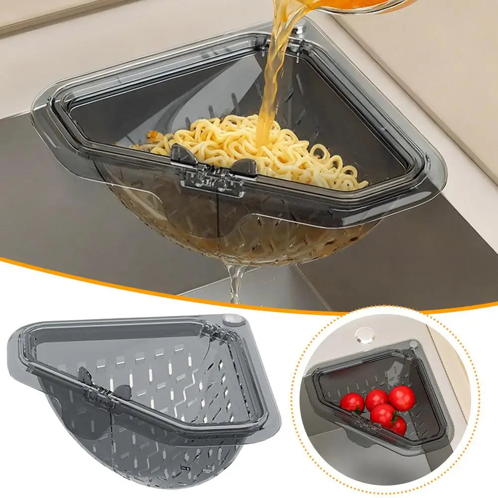 Magnetic Triangle Sink Strainer Basket – Kitchen Food Waste Filter