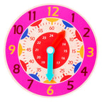 Kids Montessori Wooden Clock Toys Time Learning Teaching Aids Educational Toys For Children Primary School Clever Board Toy