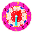 Montessori Wooden Learning Clock Time Teaching Toy for Kids