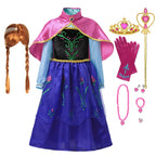Girls Elsa Anna Princess Costume Dress – Summer Fancy Queen Outfit