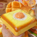 Fried Egg Toast Squishy Toy, Slow Rising Squeeze Bread Toy, Stress Relief Hand Relax Fidget Toy for Kids Adults