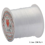 0.2-0.8mm Clear Nylon Beading Line Non Elastic Invisible Jewelry String for DIY Bracelet Necklace Jewelry Making 8-100m/Roll