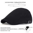 British Newsboy Flat Cap for Casual Vintage Outdoor Style