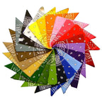 1-4Pcs Fashion Hip Hop Cotton Bandana Square Scarf 54cm*54cm Black Red Paisley Headband Printed For Women/Men/Boys/Girls