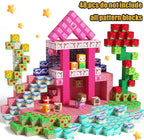 Magnetic Building Blocks Mine World Magnetic Pool Castle Villa Party Construction Brick Cube STEM Boy Girl Children Toy Set Gift
