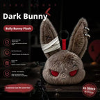 Gothic Bunny Plush Keychain RabbitBag Charm with Bandage Desian Kawaii Key Ring Pendant Car Bag Ornament Gift To