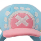 Anime Tony Tony Chopper Plush Hat Kawaii Cute Boy Girl Cosplay Blue Pink Soft Warm Hat Cartoon Chopper Accessories Props