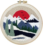 CHENISTORY Diy Punch Needle Embroidery Starter Kits For Beginner Cartoon Cute Animals Poking Embroidery Yarn Painting Arts