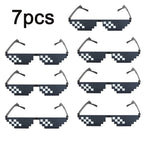 Mosaic Sunglasses Cool Party Vintage Shades Eyewear For Men Pixelated Sunglasses Funny Women Glasses