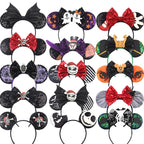 2026 Latest Fashion Ear Headband Sequin Bows For Girl Adult Kids Halloween Party Cosplay Hair Accessories Princess Hairband