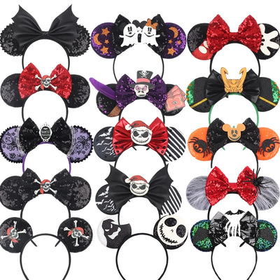 2026 Latest Fashion Ear Headband Sequin Bows For Girl Adult Kids Halloween Party Cosplay Hair Accessories Princess Hairband