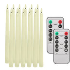 Pack of 12/24Pc LED Flameless Flickering Taper Candles with Remote Battery Operated Tea Lights Home Wedding Decor Candlesticks