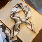 Luxury Silk Shawl Square Scarf for Women Satin Fashion Wraps Neckerchief Female Hair Bands Ribbon Headband Bandana 70X70CM