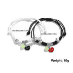 2PC Fashion Luminous Beads Star Couple Bracelet for Women Men Charm Cat Flower Heart Moon Love Matching Friend Bracelet Jewelry