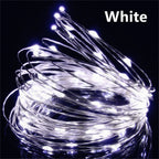 10/20/30M USB LED String Lights Copper Silver Wire Garland Light Waterproof Fairy Lights For Christmas Wedding Party Decoration