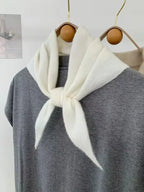 New Women Wool Scarf Shawl Winter Warm Soft Knitted Striped Triangle Fashion Brand Bandana Lady Wool Scarves